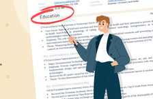 Education section on a CV/résumé