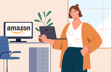 Person wondering how to get an internship at Amazon