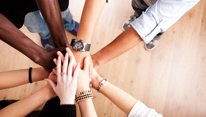 hands together