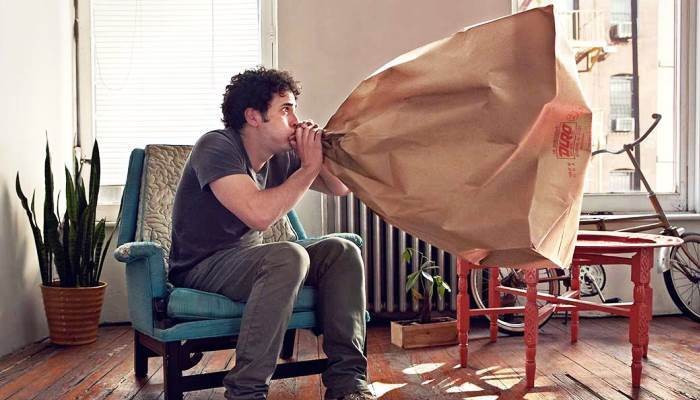 Breathing in paper bag
