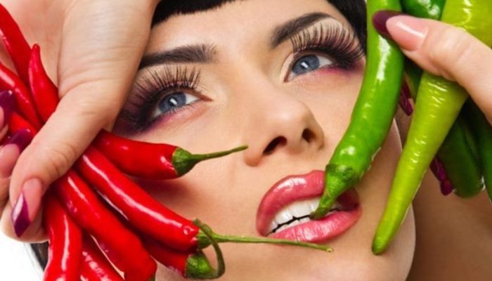 spicy food woman