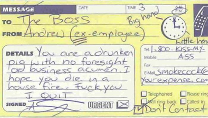 I Quit receipt