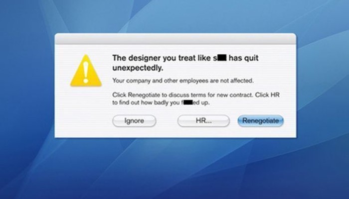 Error message window