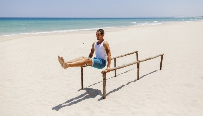 Fitness Man on Beach