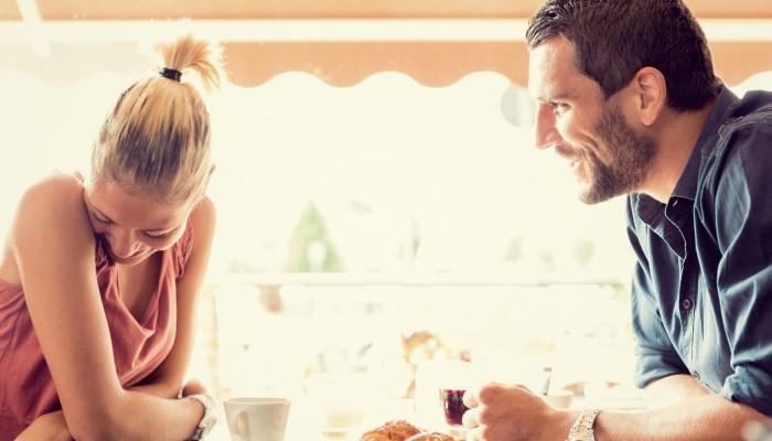 Couple talking