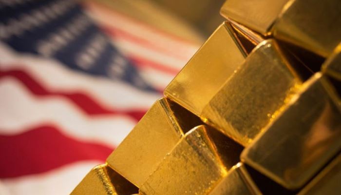 US flag gold