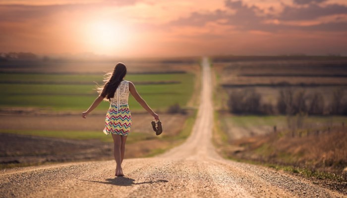 Girl walking