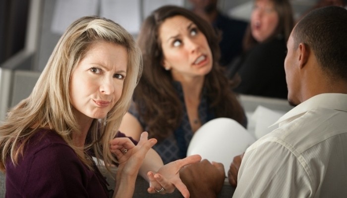 Woman being ignored