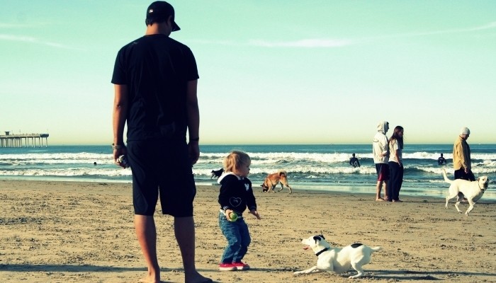 at the beach