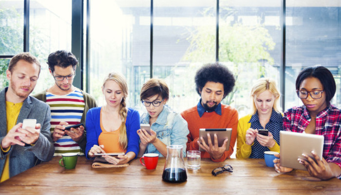 a group of people on social media