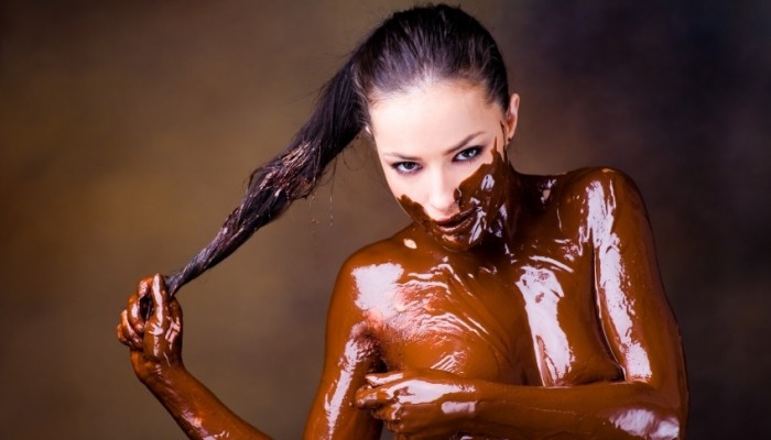 covered in chocolate