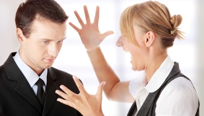 work colleagues arguing