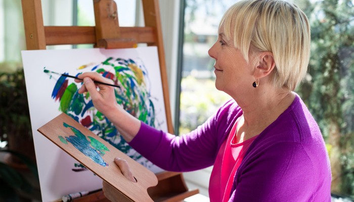 Woman painting