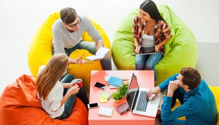 Group of people working together