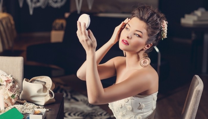 Woman getting ready