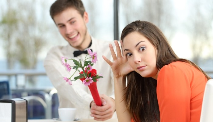 woman rejecting boyfriend