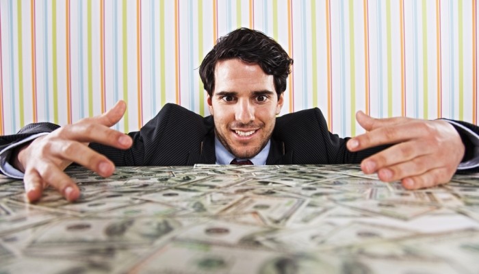 Businessman with cash
