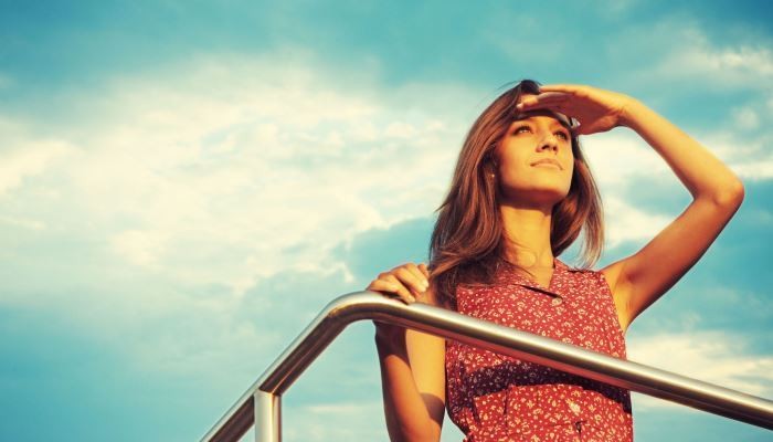 woman gazing