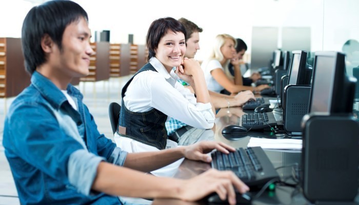 happy employees at work