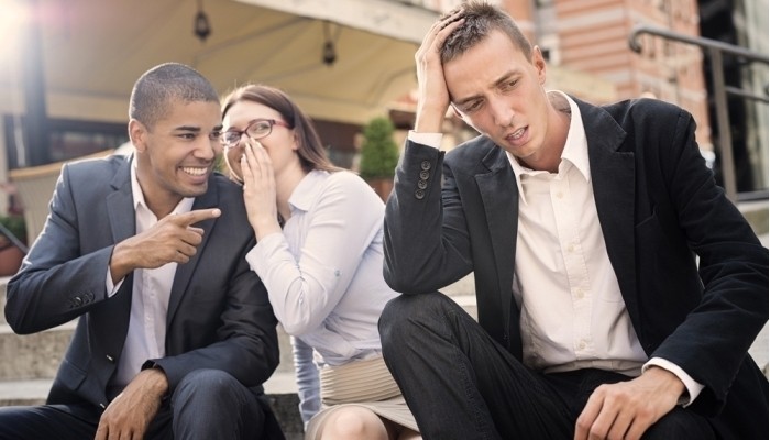 business people gossiping