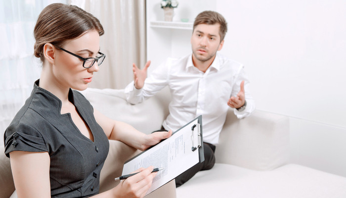 talking and gesticulating