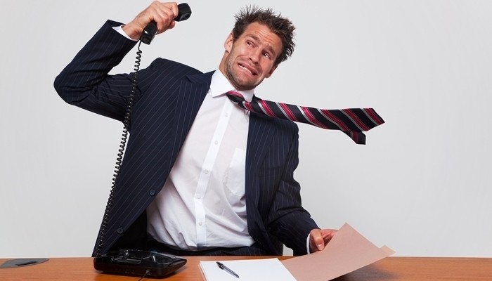 man shouted at down phone