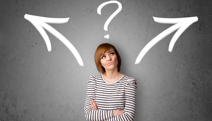 woman making a decision