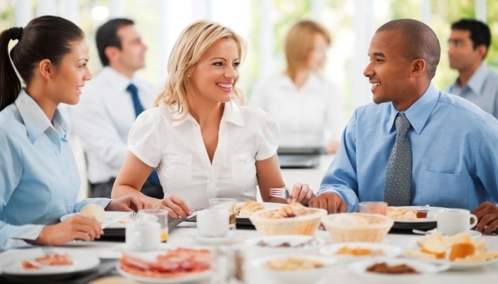 Business people having lunch