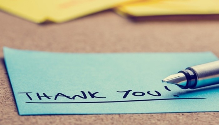 thank you note