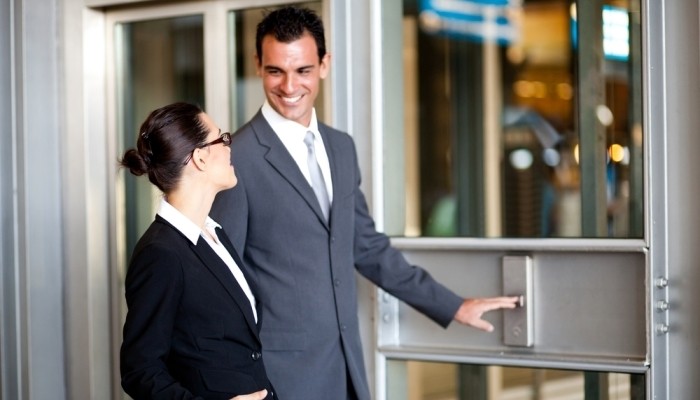 business people talking