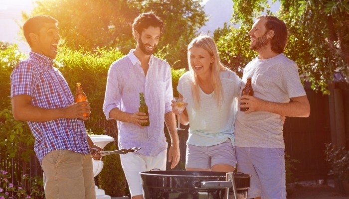 group of friends laughing