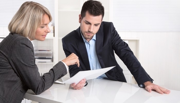 employees talking
