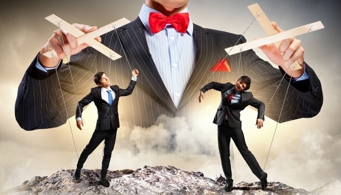 Puppeteer with employees