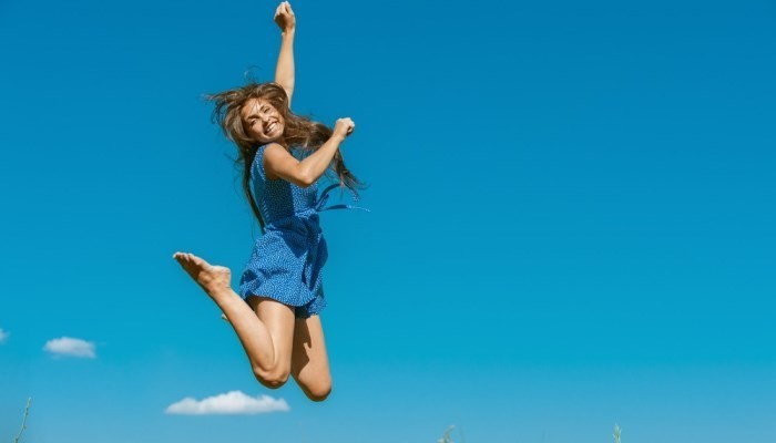 enthusiastic woman