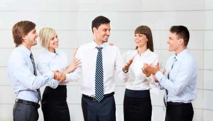 group of professionals at work
