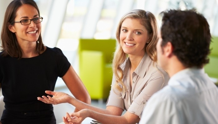 businesspeople having meeting
