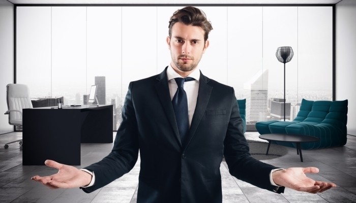 executive in his office