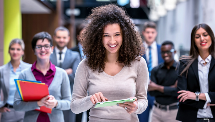 happy employee team