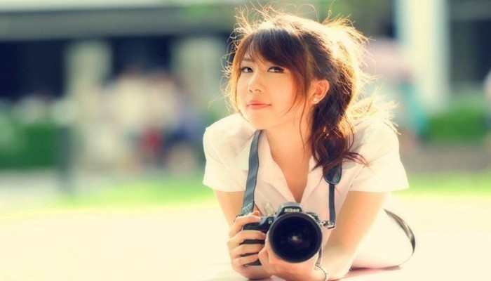 Girl with camera