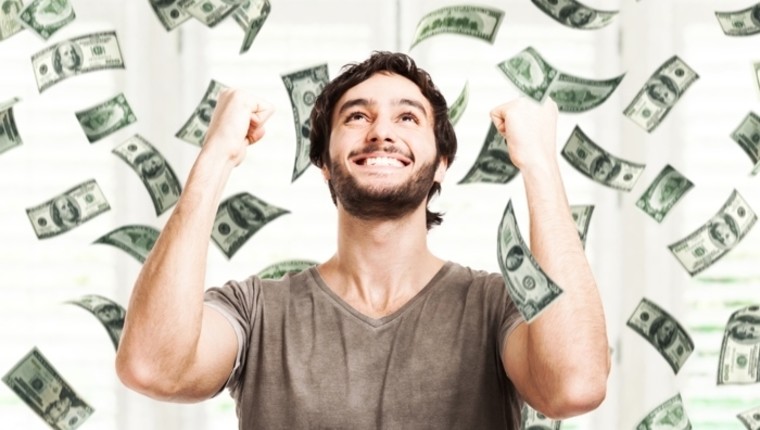 young man with money