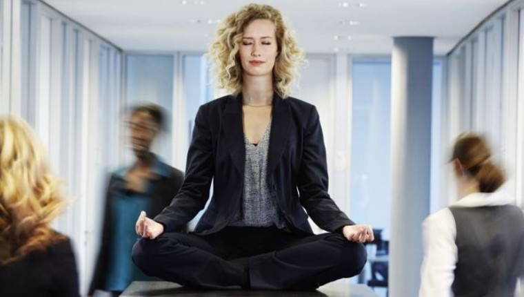 woman meditating