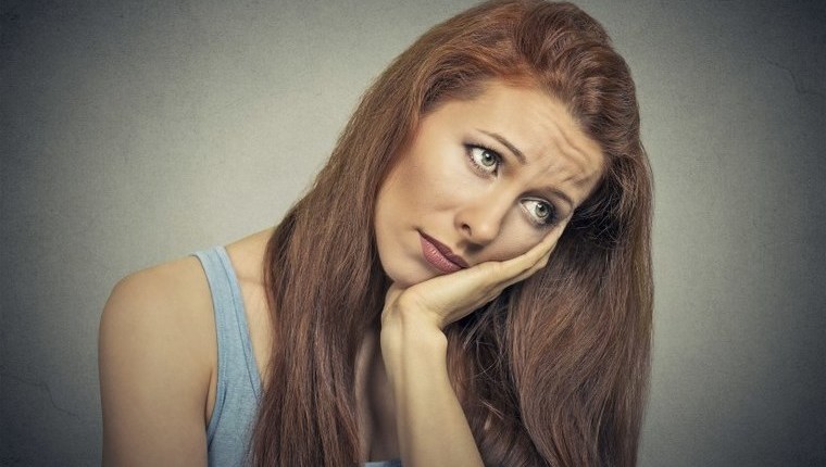 sad young woman tired