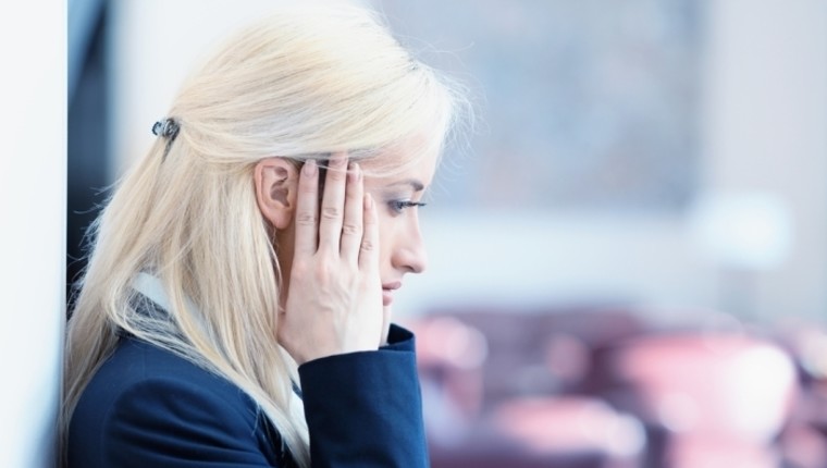 close up worried woman