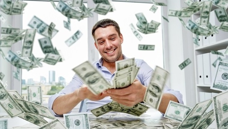 man with money