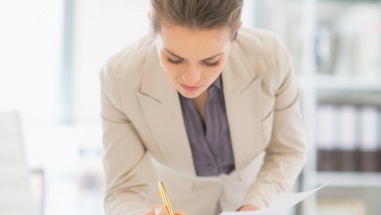 woman working