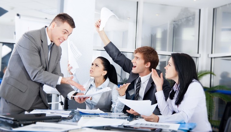 Coworkers arguing