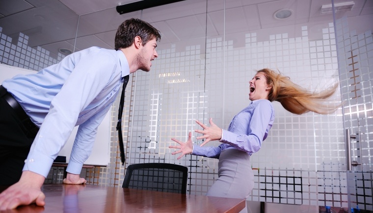 Coworkers arguing