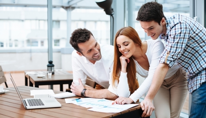 people working together