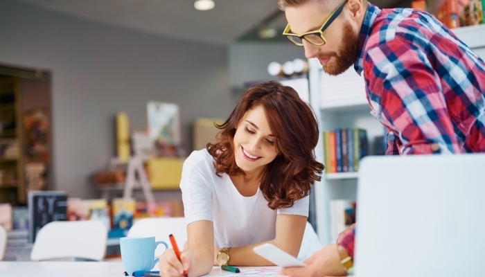 employees working together