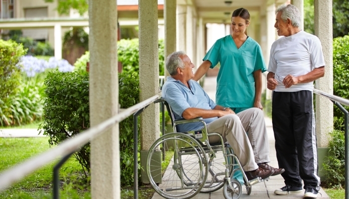 health care professional working